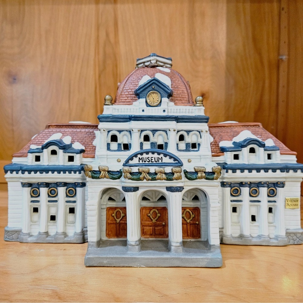 Mervyn's Village Square Museum Lighted New Cord Ltd Ed 1994 Christmas Box/Styro